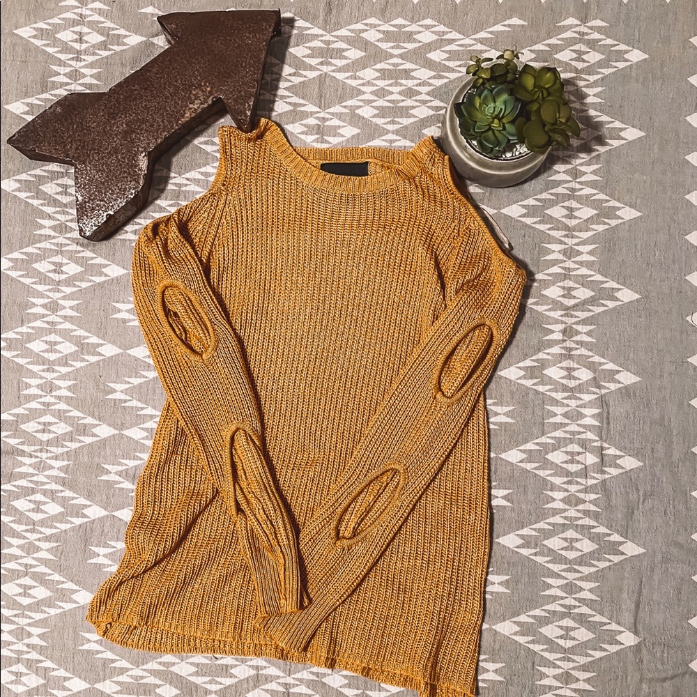Cold Shoulder Sweater
